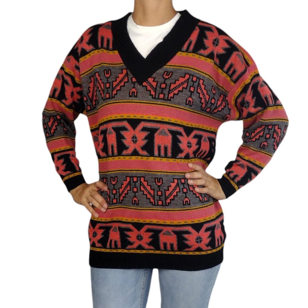 VTG Southwest V-Neck Sweater
